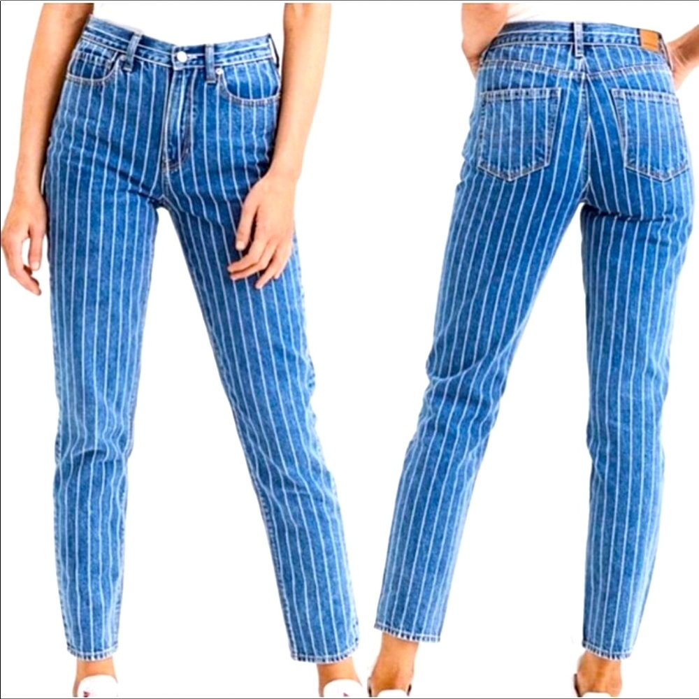 American eagle vertical lines mom jeans
